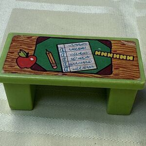 Fisher Price Little People Green Teachers Desk Classroom School Vintage Part